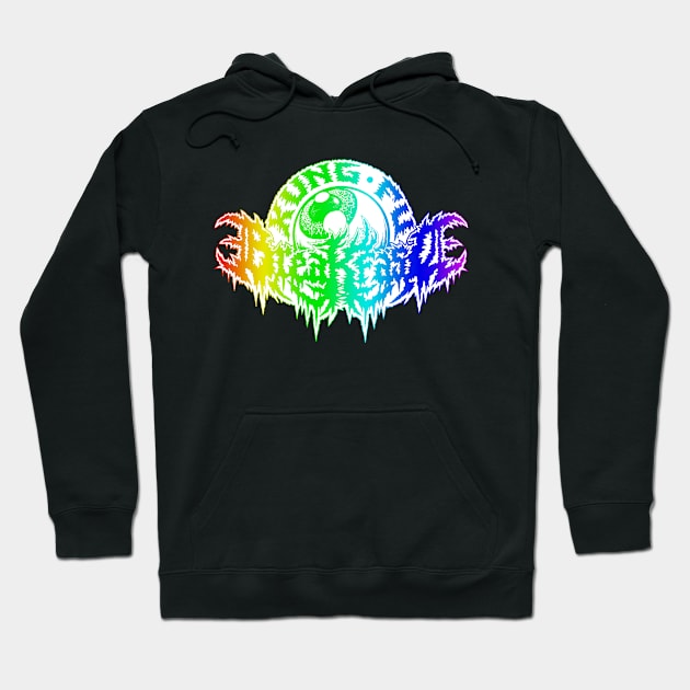 Kung Fu Breakfast Rainbow Logo Version 2 Hoodie by KungFuBreakfast